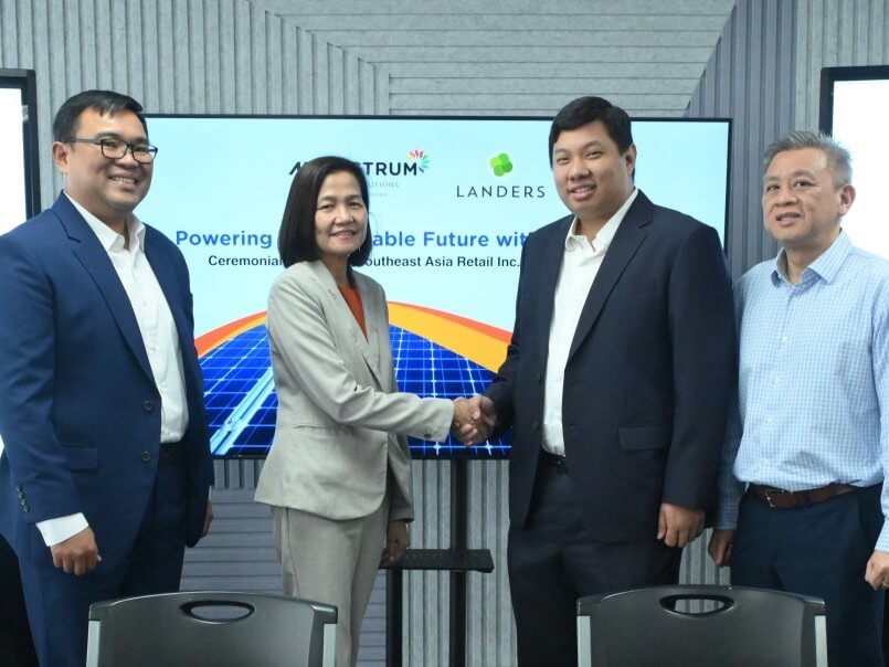 MSpectrum COO Patrick Henry T. Panlilio, MSpectrum president and CEO Ma. Cecilia M. Domingo, Southeast Asia retail chief financial officer Noel Niño S. Utanes and Southeast Asia retail COO Pieter Dhoni Lukman./ Photo from Meralco