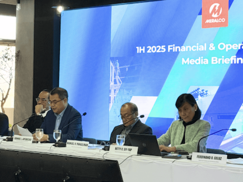 Tycoon Manuel V. Pangilinan Pangilinan leads Meralco’s midyear briefing, projecting P50 billion in 2025 earnings and highlighting faster growth in the year’s second half./Photo by Miguel R. Camus 