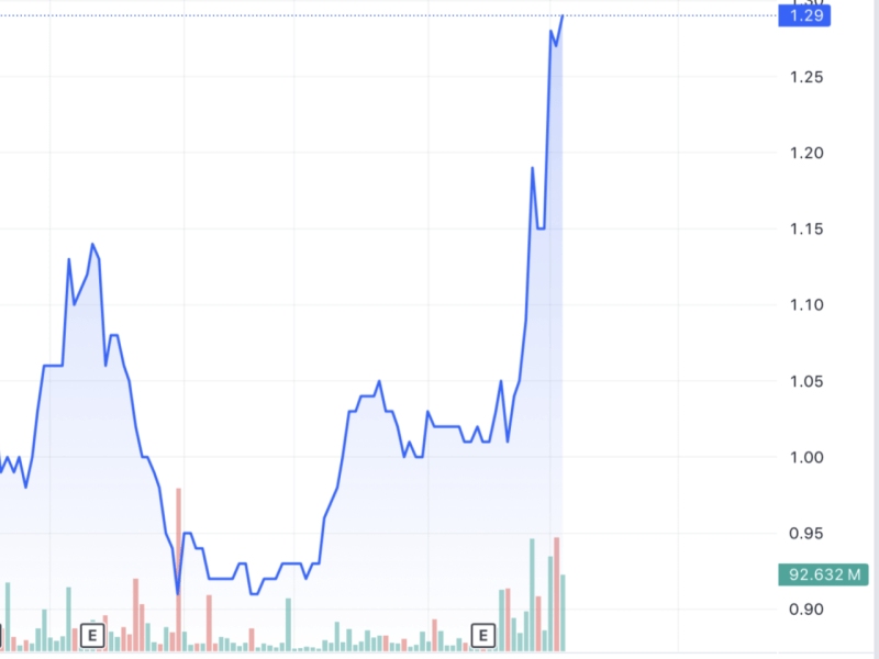 New investor talks for SPNEC's Terra Solar project contributed to a nearly 27-percent spike in the company's share price over the past month./Chart from TradingView 