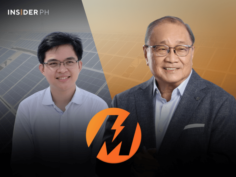 Batangas Rep. Leandro Leviste with Meralco chair and CEO Manuel V. Pangilinan.&nbsp;