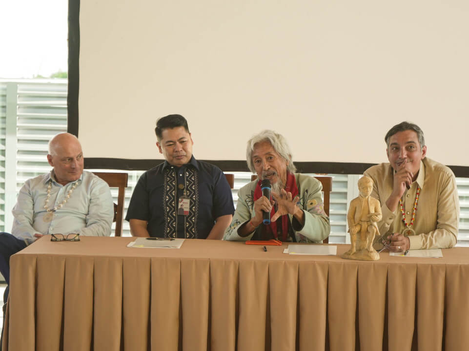(From left) MCIA CEO Athanasios Titonis, MCIA Deputy COO Aldwin Uy, National Artist Kidlat Tahimik, and National Museum of the Philippines Director Jeremy Barns./contributed photo