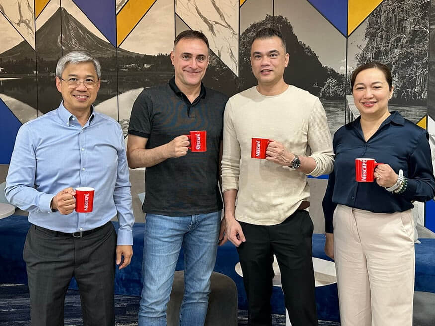 From left: Nestlé Philippines’ Jose Uy III, SVP and head of corporate affairs, and  Emilio Requejo, finance and control director - Nestlé Philippines with SF Group of Companies’  Dom Subang, president and CEO, and  Jennifer Subang, COO./ Contributed photo