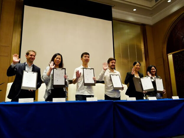 Industry leaders from Brown Forman, Diageo, Moët Hennessy, Flasked PH, Winery.ph and Pasco sign the pledge for responsible practices to reduce alcohol-related harm in the Philippines at the Philippine Standards Coalition launch./ Contributed photo