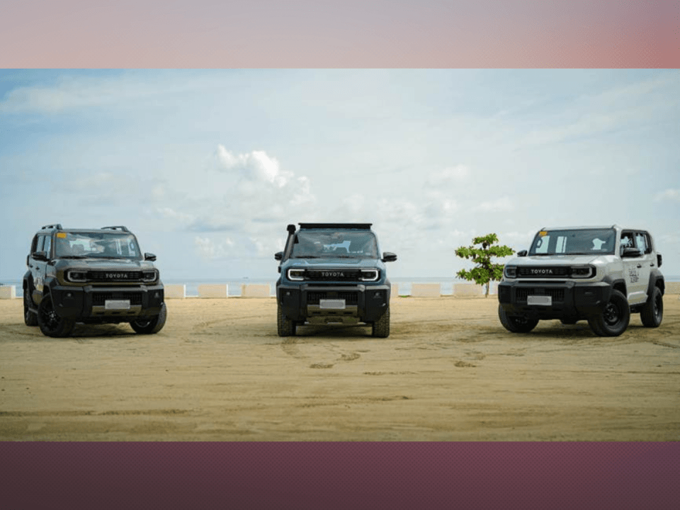 The all-new Toyota Land Cruiser FJ and its two variants, VX (left and center) & TX (right). | Contributed photo