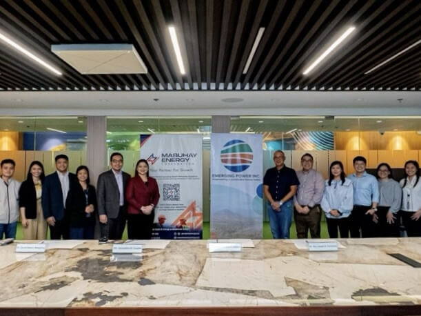 L-R: MECO energy trader Emmanuel Joseph Leonardo. MECO trading officer Lovely Ann Jianne Mopera, MECO trading and pricing manager Lorenzo Aldaba, MECO risk and optimization manager Jayden Cacayan, MECO chief strategy officer and head of trading Daniell Mark Mangosing, MECO president & CEO Jacquelline Castillo, NAC president & CEO Martin Antonio Zamora, EPI president & CEO Roy Fernandez, EPI VP for project development April Ann Nerva, EPI AVP for trading and business development Raymond Joseph Marqueses, EPI senior manager for rading & business development Valfia Uy-Gregorio, EPI trading and business development assistant manager Juliet Susmitha Aurellana./Contributed photo