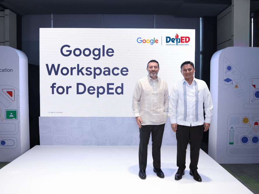 Google for Education Head of APAC and EMEA Colin Marson (left) and Department of Education Secretary Sonny Angara./Contributed Photo