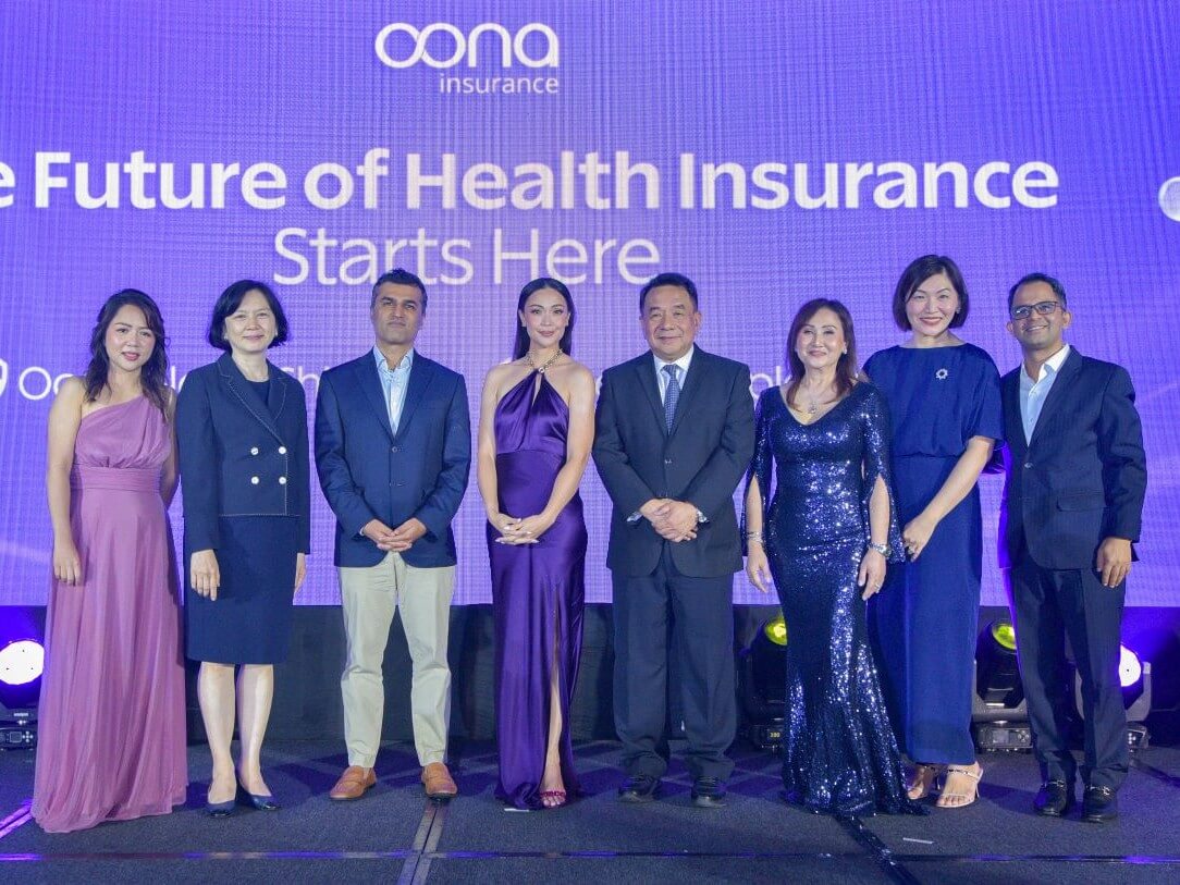  (From left:) Kai Cuneta, head of territorial sales and agency development, Oona Insurance Philippines; Esther Go, president and CEO, MediLink Network Inc.;  Abhishek Bhatia, founder, Group CEO, and executive director, Oona Insurance; Jodi Sta. Maria, guest speaker at the Oona Premium Healthcare Launch; Ninoy Rollan, president and CEO, Oona Insurance Philippines; Etchie Munsayac, head of Sales for retail health, Oona Insurance Philippines; Mylene Ong, group chief marketing officer, Oona Insurance; Manik Bucha, group chief and underwriting officer, Oona Insurance. | Contributed photo