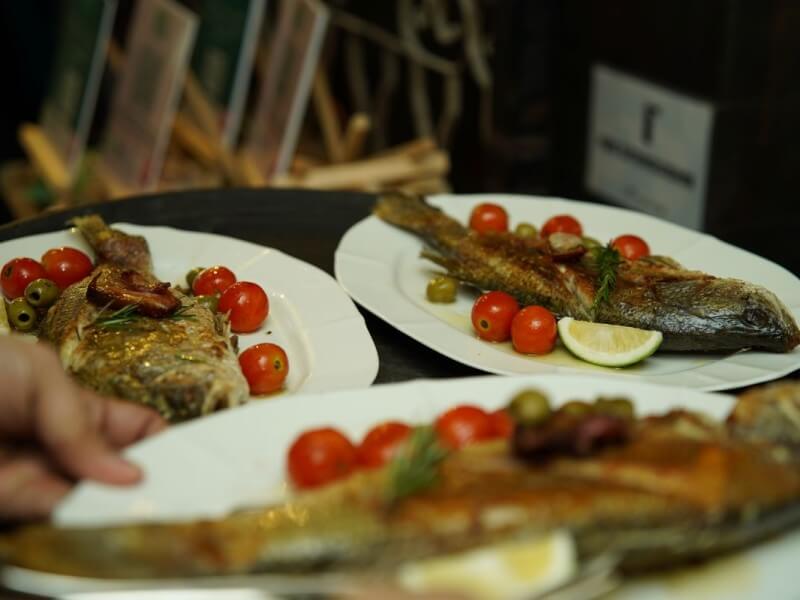 Whole roasted Philippine seabass served with EU organic extra virgin oil. | Contributed photo