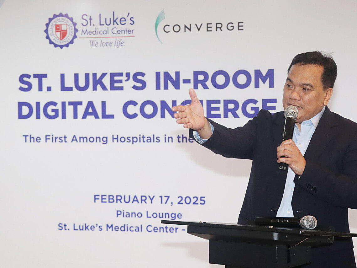 St. Luke's Medical Center president and CEO Dennis Serrano said that, apart from the hospital's BGC branch, its Quezon City facility will soon be powered by Converge's technology, as well as the new branch being built in Paranaque City./Contributed Photo