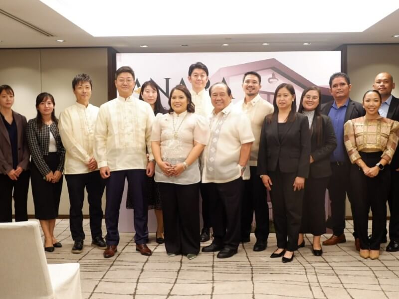 The Takara Leben and Ovialand teams, headed by Hiroshi Iwamoto and Pammy Olivares-Vital, gather for a group photo with Ovialand Chairman Giovanni Olivares./Photo from Ovialand 