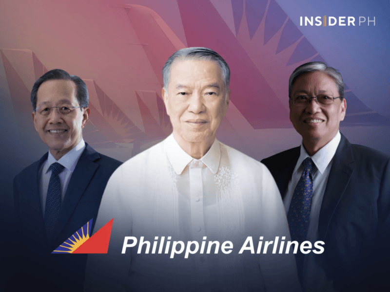 ​From left: Datuk Captain Izham Ismail, taipan Lucio Tan with ​Edgar Chua.&nbsp;