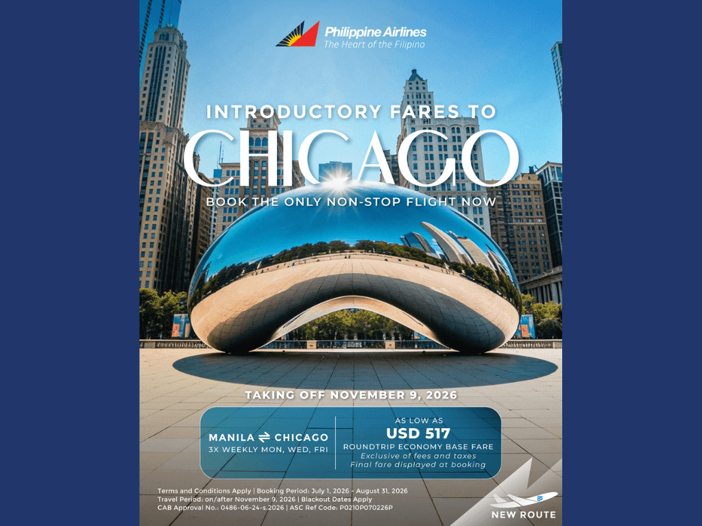 With Philippine Airlines (PAL) connecting travelers from Manila to Chicago, visitors can discover one of North America&rsquo;s most vibrant and culturally rich destinations. | Contributed photo