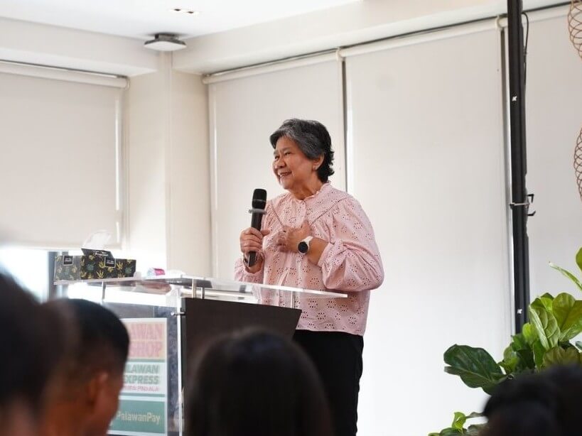 Deputy chair and co-founder, as well as the brains and heart behind the scholarship program Angelita M. Castro appealed to the graduates to remain kind, do what is right, and stay grounded in malasakit. &nbsp;| Contributed photo