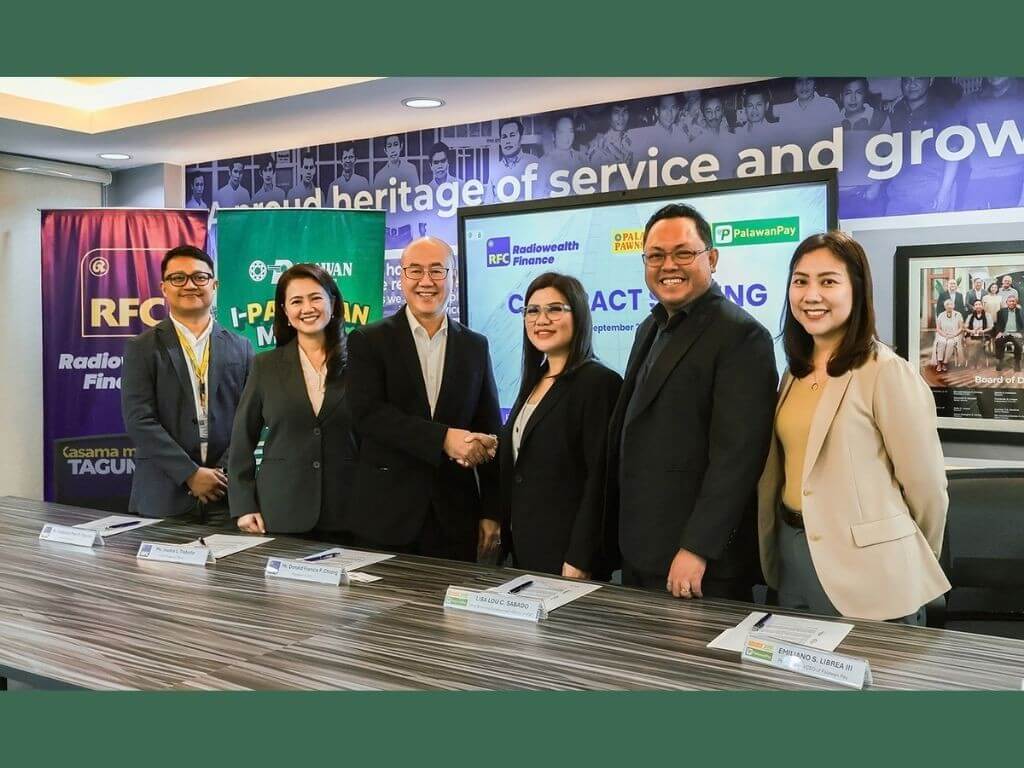 &nbsp;From left: Frederick Paul P. Pajarillo, Head of Treasury (RFC); Jouela L. Traballo, chief financial officer (RFC); Donald Francis Chiong, president and CEO (RFC); Lisa Castro-Sabado, Palawan Group Chief Business Development Officer (PGC); Emiliano S. Librea III, president and CEO (PalawanPay); and Missy C. Baldemor, Head of Palawan for Business | Contributed photo