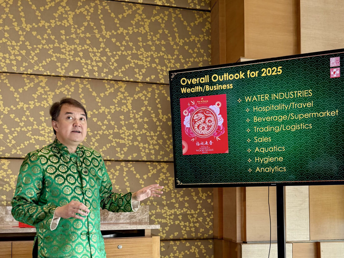 Patrick Lim Fernandez notes that businesses related to the water element will be lucky in the Year of the Snake./Photo by Dax Lucas 