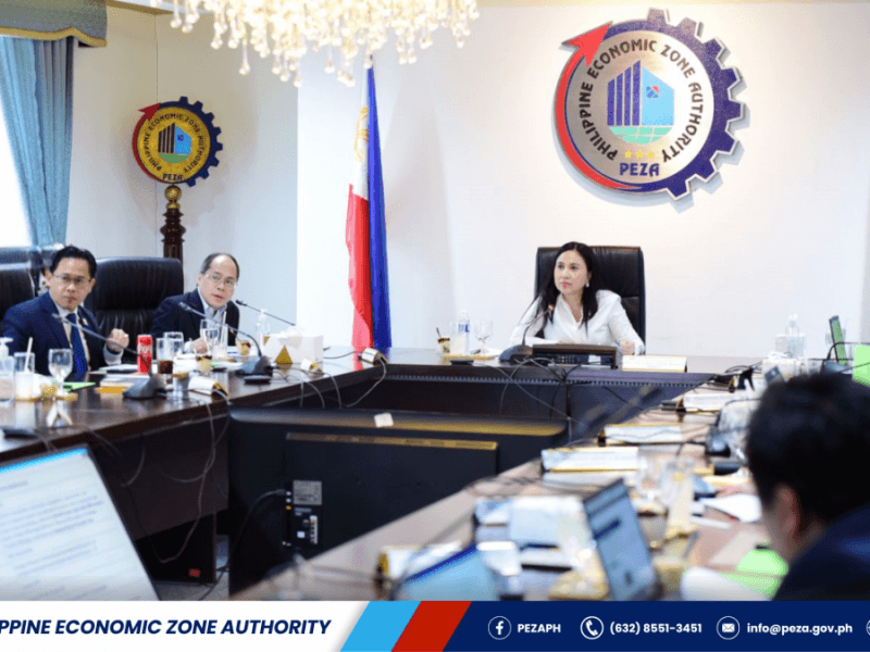 Trade Secretary and PEZA Board Chair Cristina A. Roque leads the PEZA board meeting | ​Photo from PEZA website