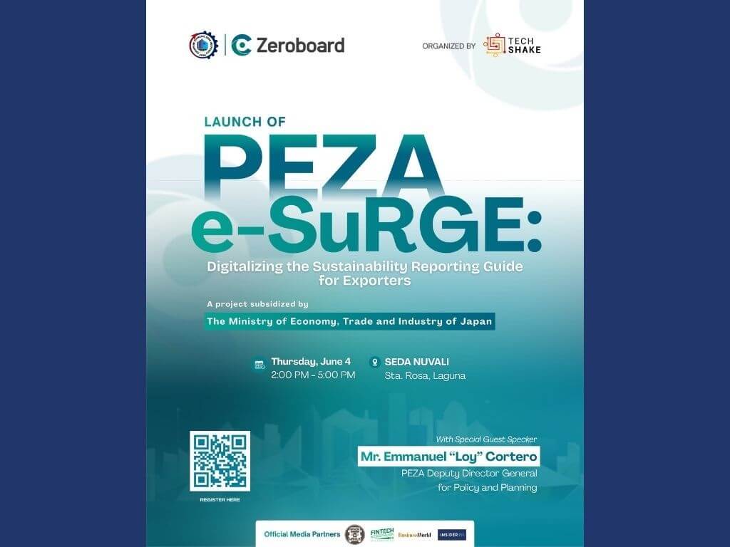 The initiative seeks to support Peza-registered enterprises in strengthening their environmental, social, and governance reporting capabilities and preparing for evolving global sustainability disclosure requirements.