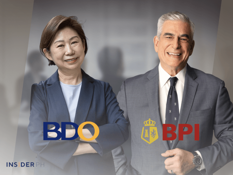 BDO chair Teresita Sy-Coson with BPI chair Jaime Augusto Zobel de Ayala.&nbsp;