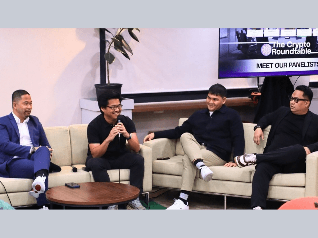 From left: Arlone Abello, CEO of Global Miranda Miner Group; Patrick Lao, Head of Retail at PDAX; John Garcia, Head of Strategic and Market Education Ventures at GCash; and Alden Yburan, Head of GCrypto, at The Crypto Roundtable | Contributed photo