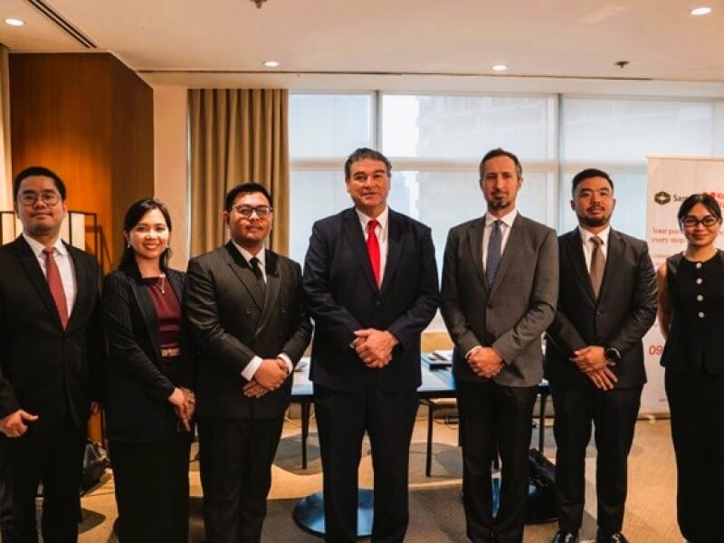 From left: Santos Knight Frank manager of investment & capital markets Virgilio Velasco, Santos Knight Frank marketing manager Mikee Delos Santos, Santos Knight Frank head of residential leasing & sales Anjo Sumait, Santos Knight Frank chair and CEO Rick Santos, Santos Knight Frank senior director for occupier strategy & solutions Morgan McGilvray, Santos Knight Frank associate director for investment & capital markets Toby Miranda and Santos Knight Frank manager of research & consultancy services Andrea Villadoz. | Contributed photo  (Click to view full image)