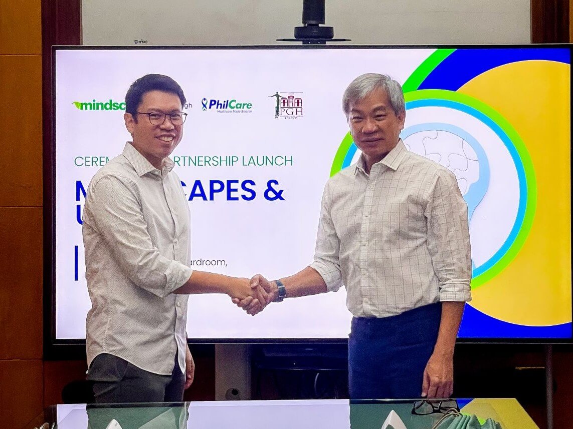 PhilCare president and CEO Jaeger L. Tanco (left) and PGH Director Dr. Gerardo D. Legaspi seal the partnership to make mental help support accessible to more Filipinos./Contributed photo