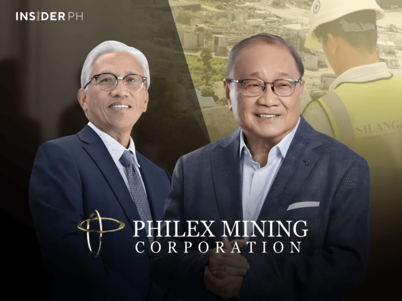 Philex president and CEO Eulalio B. Austin Jr. with chair Manuel V. Pangilinan.&nbsp;