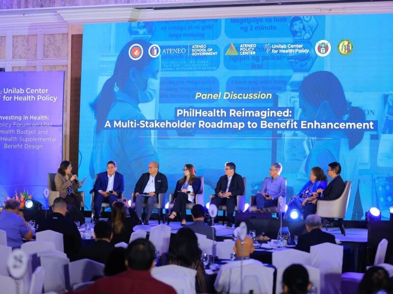 From left: Prof. Jean S. Encinas-Franco, professor and assistant chair, Department of Political Science, College of Social Sciences and Philosophy, UP Diliman; Arturo C. Guerrero III, governor, Employers Confederation of the Philippines; Dr. Cenon Alfonso, Ateneo School of Medicine and Public Health; Kara Magsanoc-Alikpala, founding president, ICanServe Foundation; Dr. Lester M. Tan, Regional Director, Department of Health; Dr. Arturo Libao, medical director, Maxicare Healthcare Corp.; Carmen Auste, CEO, Cancer Warriors Foundation; and Dr. Hilton Lam, director, Institute of Health Policy and Development Studies, National Institutes of Health, UP Manila. | Contributed photo