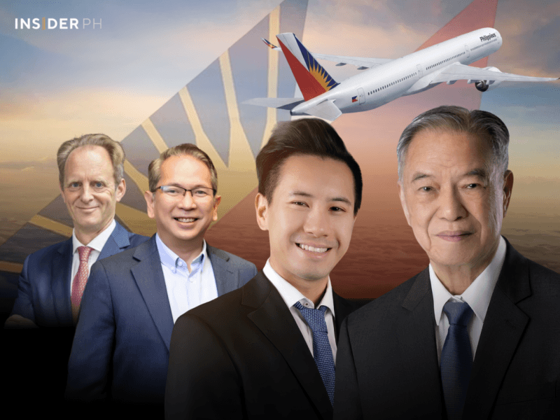 ​From left: PAL president Richard ​Nuttall, PAL COO Carlos Luis Fernandez, PAL ​Holdings president Lucio Tan III and PAL Holdings chair and CEO Lucio Tan.&nbsp;