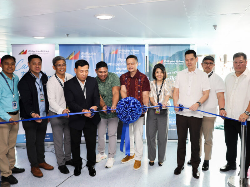 PAL, Cauayan LGU, Manila International Airport Authority (MIAA), and New NAIA Infra Corp. (NNIC) officials officially opened the new Manila-Cauayan route with a ribbon cutting ceremony at NAIA Terminal 2./Photo from PAL 