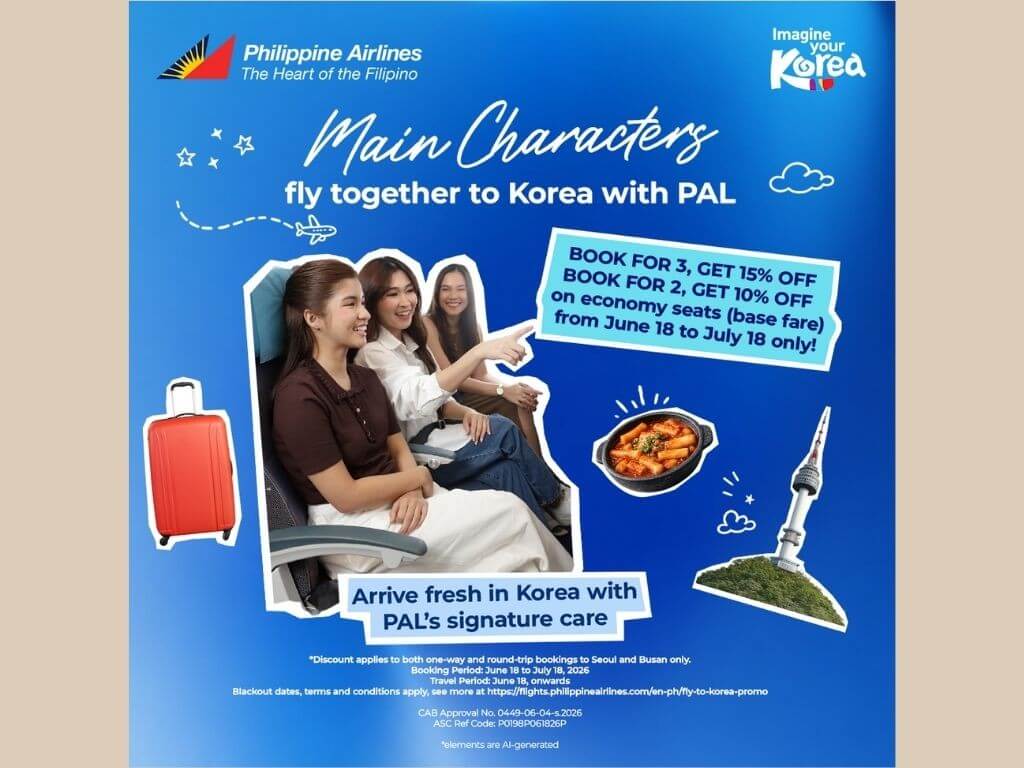 PAL, in partnership with the Korea Tourism Organization (KTO), has launched a special Korea group travel promo designed for small groups who want to experience the best of Hallyu together &ndash; from iconic K-drama locations and K-pop hotspots to Korea&rsquo;s rich culture, cuisine, and seasonal attractions. | Contributed photo