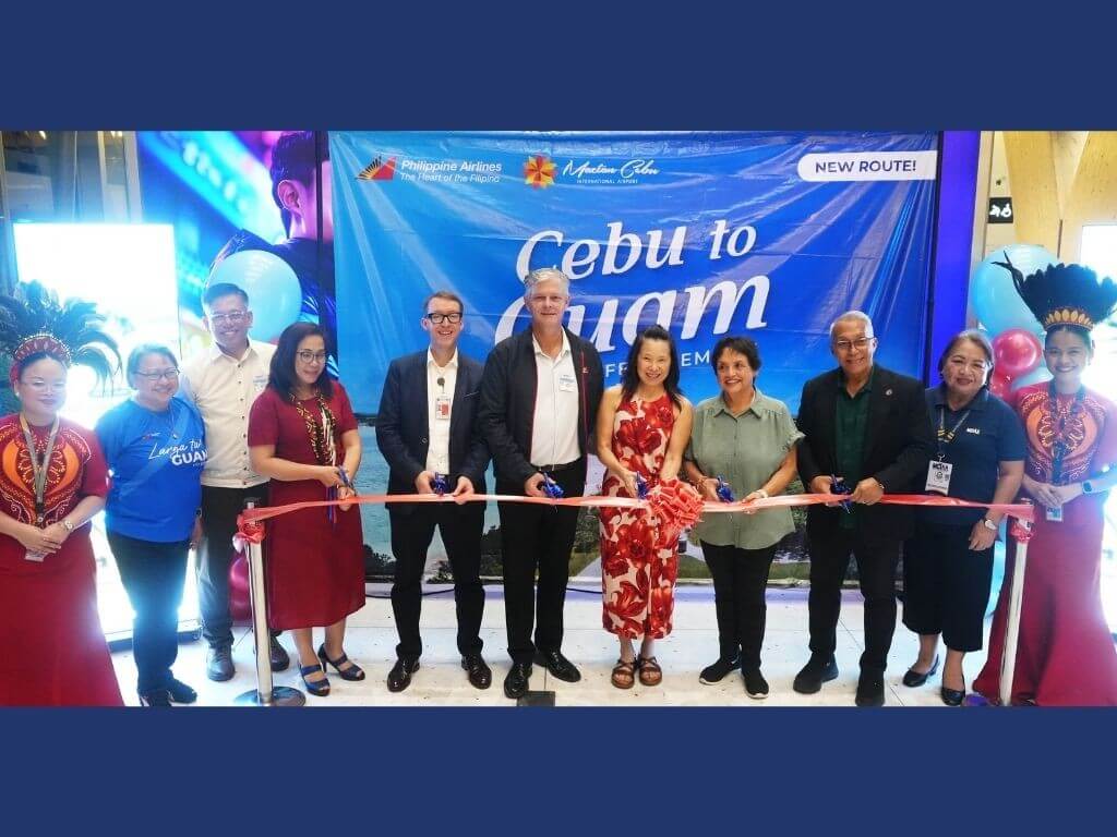 A ceremonial ribbon cutting marked the official send-off of the Cebu-Guam service. | Contributed photo