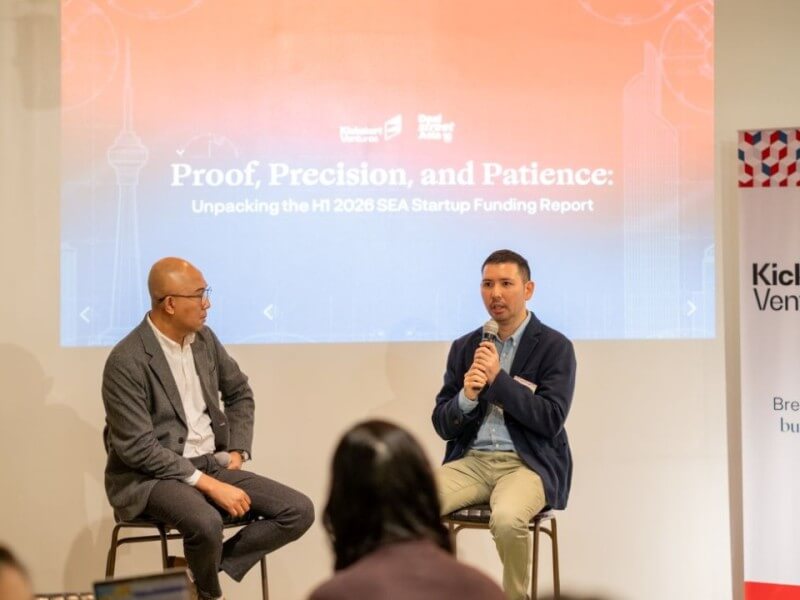 Andi Haswidi, head of research at DealStreet Asia, and Jecky Pelaez, partner at Kickstart Ventures, unpack findings of the H1 2026 Southeast Asia Startup Funding Report. | Photo from Kickstart Ventures