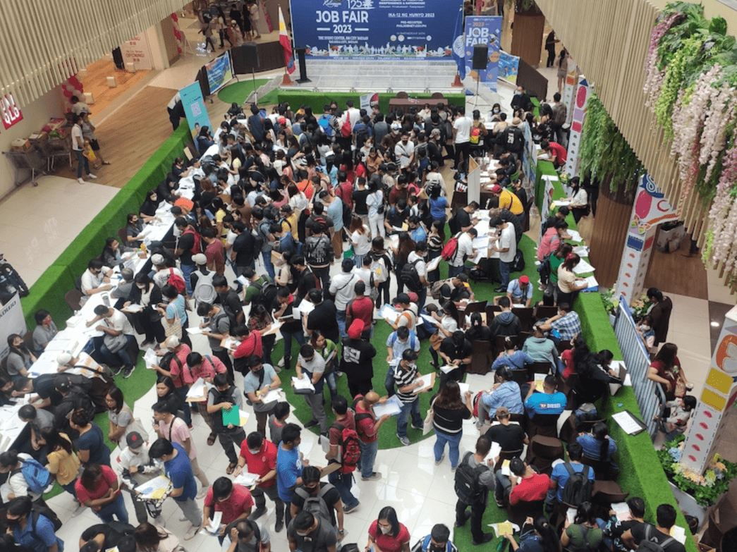 A job fair at an SM shopping mall/ Photo lifted from SM Supermalls website