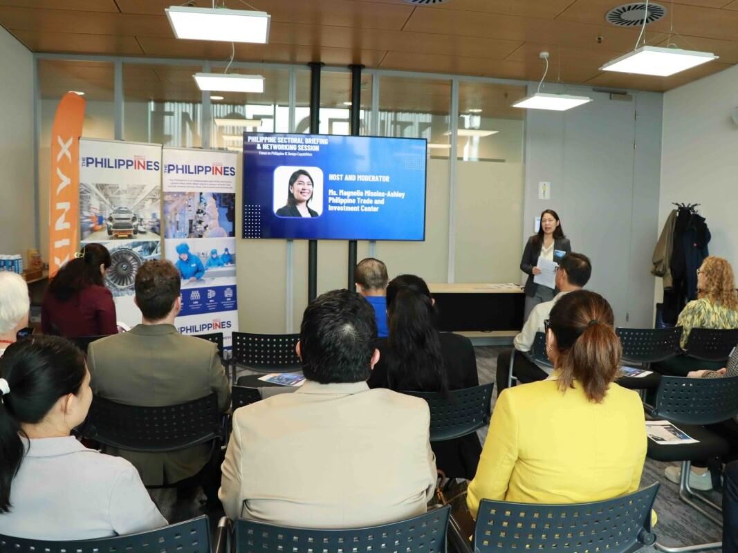 Philippine Commercial Counsellor Magnolia Misolas-Ashley leads the sectoral briefing on IC design in Eindhoven./ Contributed photo