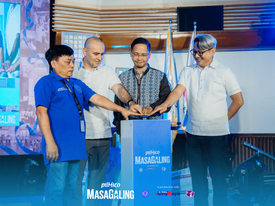 Pilmico's MasaGaling program launch was led Felizardo Colambo, TESDA Deputy Director General for Special Concerns; William Paradies, first vice president and country director for food and nutrition at Aboitiz Foods; TESDA Secretary Jose Francisco "Kiko" B. Benitez; and Ramy Hocson, VP of marketing - food and nutrition at Aboitiz Foods. / Contributed photo