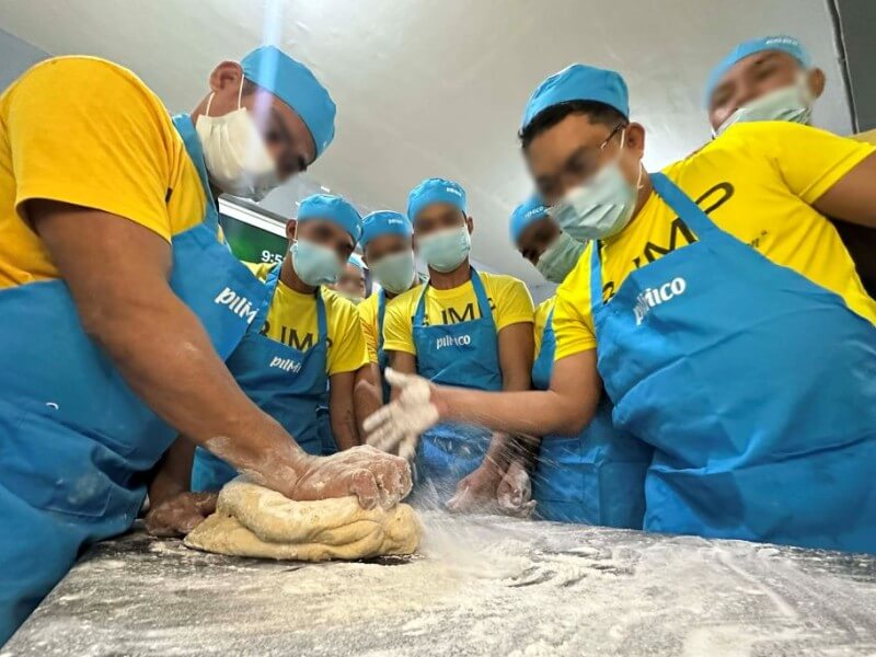 Future bakers at work. Participants of the "Baking Behind Bars" program master the art of dough handling using Pilmico&rsquo;s premium flour. Through this partnership with MSU-IIT and BJMP Iligan, Pilmico provides PDLs with industry-standard skills for a sustainable tomorrow. | Photo Courtesy from BJMP-Iligan City Jail-Male Dormitory Facebook page