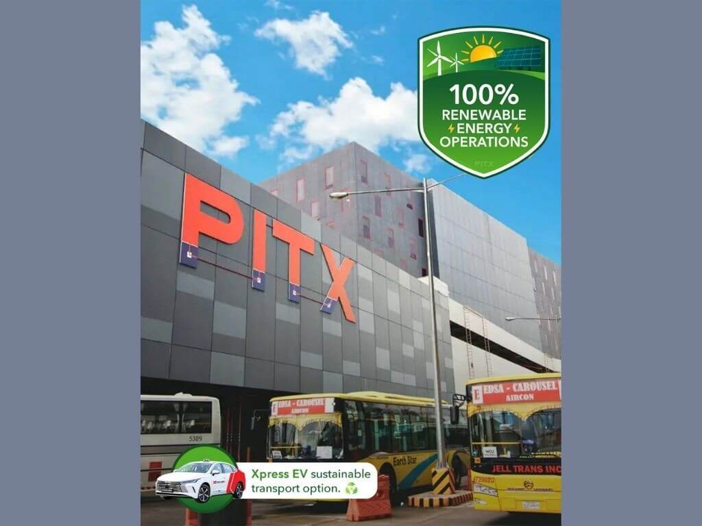 The Para&ntilde;aque Integrated Terminal Exchange (PITX) reaffirmed its commitment to reliable and future-ready public service, as it continues to operate on 100 percent renewable energy sourced from geothermal power supplied by First Gen Corp. | Contributed photo