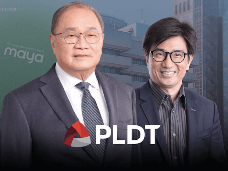 PLDT chair & CEO Manuel V. Pangilinan with COO Menardo G. Jimenez Jr. 