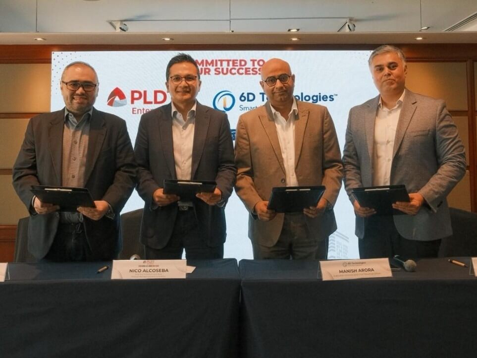 PLDT Enterprise and 6D Technologies formalize their partnership to expand scalable IoT connectivity and support enterprise digital transformation across the Philippines. From left: Gilbert Gaw, PLDT and Smart first vice president and head of IT and transformation office; PLDT Enterprise first vice president and head of product management innovation Nico Alcoseba; 6D Technologies executive director and chief revenue offier Manish Arora, and Abhishek Bhalla, vice president for APAC, 6D Technologies. | Contributed photo