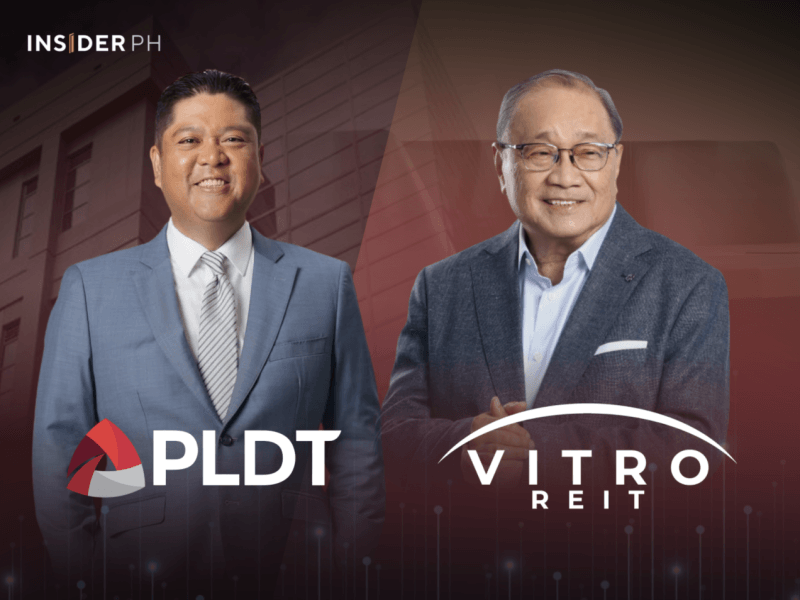 Victor Emmanuel S. Genuino II, VITRO REIT president and CEO with PLDT chair and CEO Manuel V. Pangilinan.&nbsp;