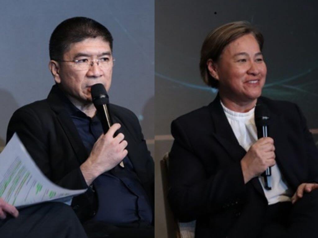 PLDT senior vice president and treasurer and PLDT Global chief finance officer Leo I. Posadas (left) and PLDT chief procurement officer Louella F. Calixtro &nbsp;| Contributed photos