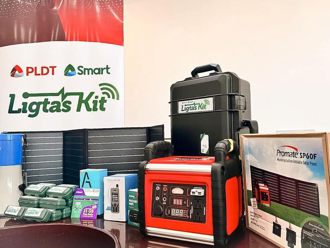 Ligtas Kit&mdash;an all-in-one emergency communications package with charging stations, solar panels, and connectivity devices. | Contributed photo