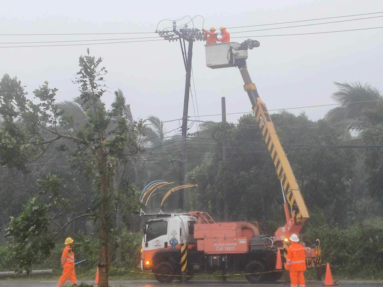 Meralco's electricity restoration efforts are concentrated in and around Cavite, Laguna, and Batangas, the firm said./Contributed Photo 