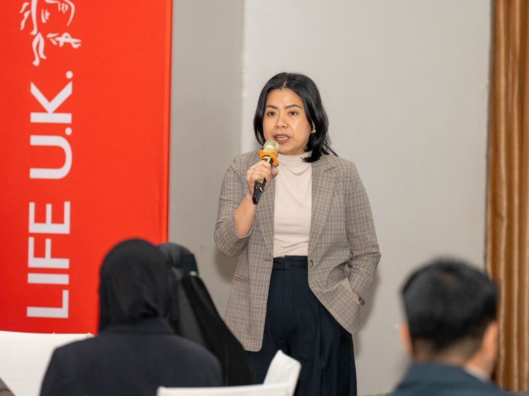 Pru Life UK VP for Sustainability and Takaful head Maricel Estavillo reinforces the company&rsquo;s commitment to strengthening Takaful awareness in the Bangsamoro region. | Contributed photo
