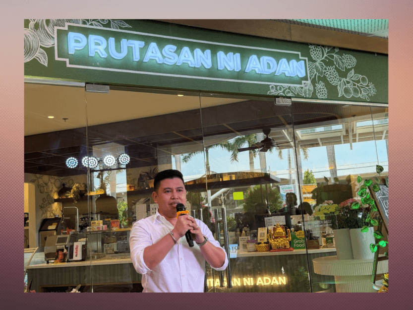 Bobby Adan, CEO and president of Prutasan ni Adan welcomes guests and customers during the opening of his flagship store at the Banilad Town Center in Cebu City last July 11.| Photo by Connie Fernandez-Brojan