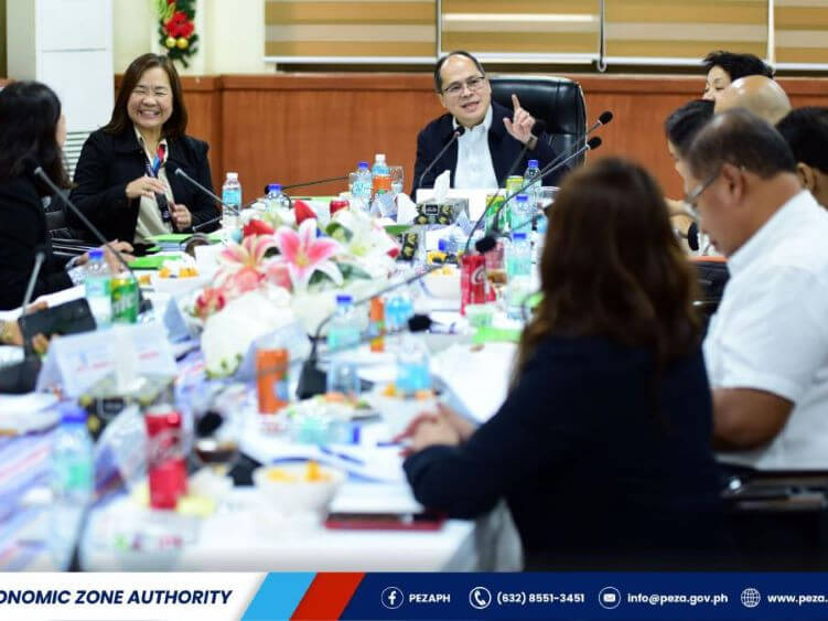  Peza Director General and Board Vice Chair Tereso O. Panga presiding the second Peza board meeting in November./ Photo lifted from Peza's website