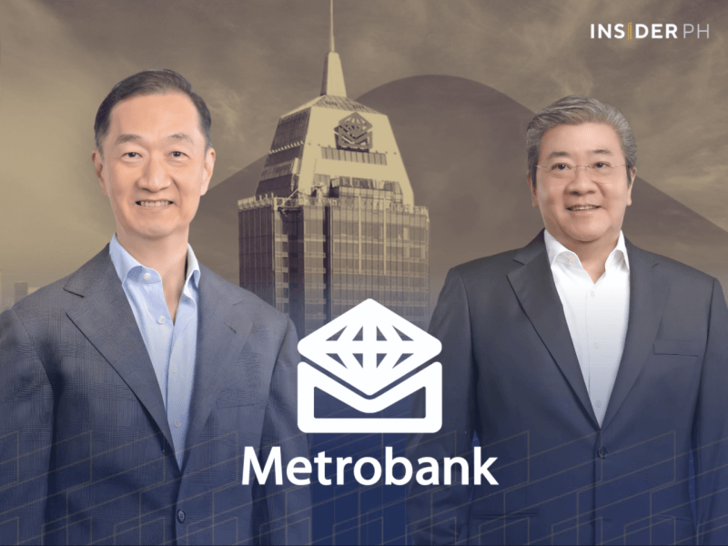 Metrobank chair Arthur Ty with Metrobank president Fabian Dee.&nbsp;