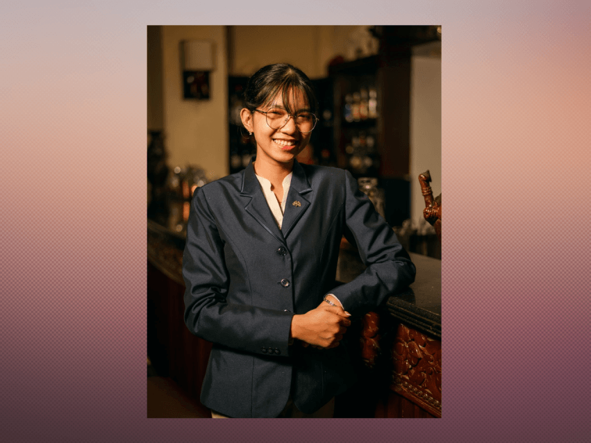 Nisha, gin butler at Raffles Grand Hotel d'Angkor.| Contributed photos