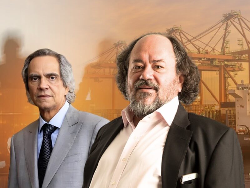 Enrique Razon Jr. (left) with Enrique M. Aboitiz.&nbsp;