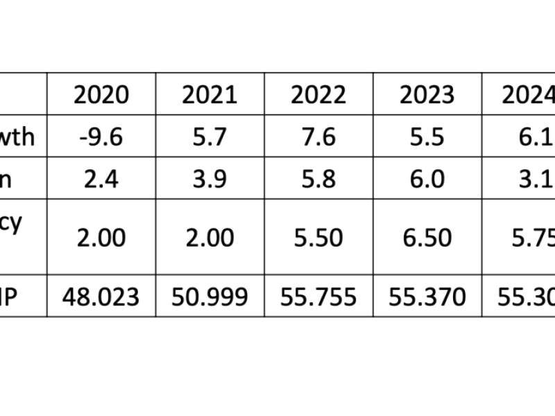 BPI shares economic forecasts for growth, inflation, interest rates and the US dollar-Philippine peso exchange rate./Image from BPI's media presentation.